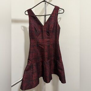 Banana Republic Red and Black Plaid Mini Dress